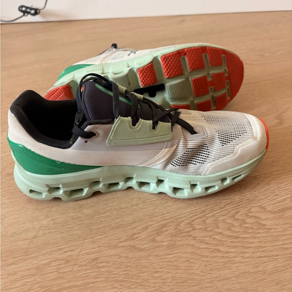 On Running Athletic Shoes - Green, White, Black - Picture 2 of 5